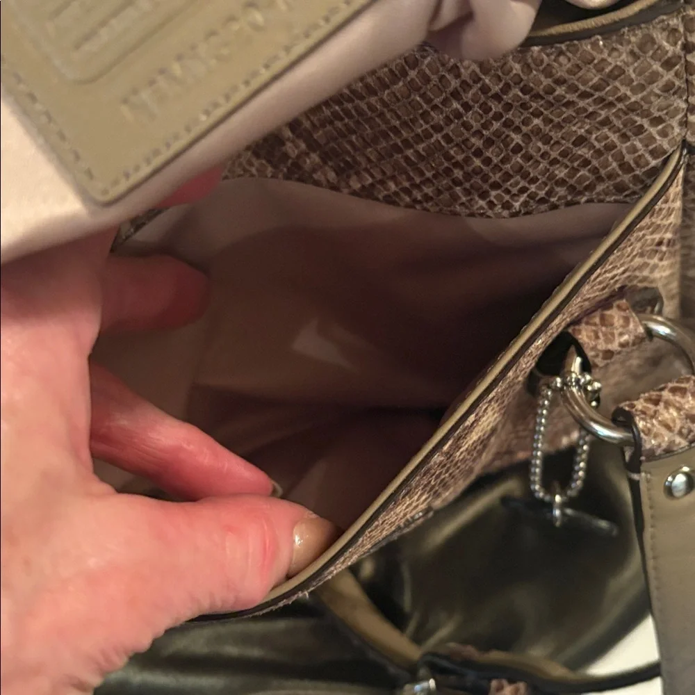 CoachCampbell exotic Beige Snakeskin embossed SatchelM1320-F27895 - Picture 7 of 9